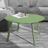 Mesa Auxiliar pequeña, Mesa Auxiliar Redonda de Metal, Ligera, Resistente a la Intemperie, Mesa Auxiliar para Sala de Estar, Pasillo, Dormitorio, jardín, terraza, balcón (Verde Salvia) - details 3