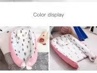 Cuna Portátil 85x50 cm con Almohada y Paragolpes de Algodón Cuna de Viaje Recién Nacido para Bebés y Niños de 0 a 12 Meses Desmontable y Lavable Cuna Antiaplastamiento Cama Mediana Nido Biônico Almohada para bebé Cuna de Viaje - details 5
