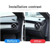 Cubierta de salida de aire acondicionado de fibra de carbono, pegatina embellecedora, 5 piezas, para Mercedes Benz a, B, CLA, GLA, clase W176, W246 - details 3