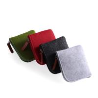 Mini monedero para hombre y mujer, billetera con Soporte para tarjeta de crédito y identificación, de fieltro de lana, barata - details 5