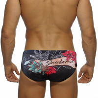 Jessborn pantalones cortos de natación para hombre, bañador sexy de tiro bajo con estampado de calavera 3D, ropa de baño para entrenamiento de surf en la playa - details 2