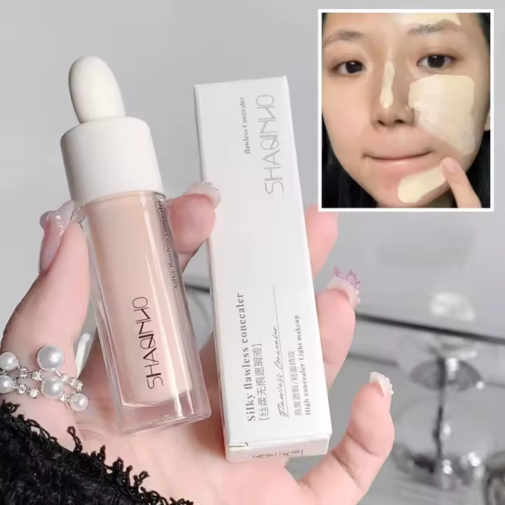 Maquillaje corrector líquido mate, 3 colores, resistente al agua, cobertura completa, crema para ojeras, Base de maquillaje facial duradera, cosmético - 1