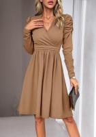 Elegante Vestido de Midi para Mujer Color Sólido, Estilo A Línea, Primavera Otoño 2025 - details 16