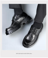 Nueva plataforma de moda, zapatos casuales, zapatos de cuero de punta grande para hombres de negocios británicos, cuero genuino - details 20