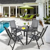 Mesa de Bistró de Café para Exteriores y Interiores Hecha de Aluminio Resistente al Rust y a las Condiciones Mesa de Jardín para Comedor con Marco de Metal y Equipación de Plástico - details 5