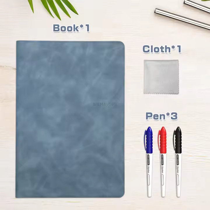 Tablero de pizarra blanca portátil NeWYeS borráble reutilizable con 3 marcadores material de metal y plástico apto para universal - 1
