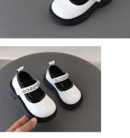 Nueva Moda Primavera Zapatos Individuales para Niñas Xiaoxiangfeng Suela Suave de Diamantes de Cristal Calzado Infantil de Cuero - details 9
