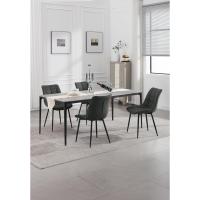 Tapizada Estructura Metálica Sillón con Respaldo Sillas de Cocina Antracita - details 1