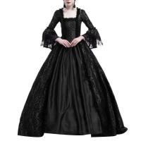 Elegante Vestido de Corte de Palacio con Cuello de Encaje Vestido de Reina Medieval para Fiesta de Halloween - details 13