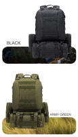 Mochila de senderismo 4 en 1 de 50l para hombre, bolsa de asalto multifuncional impermeable, desmontable, para exteriores - details 10