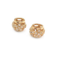 Cuentas de Espaciador de Barril de Brass Dorado de 18K Accesorios de Joyería DIY para Mujeres - details 67