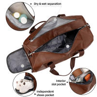 Bolsa de lona para gimnasio y Yoga para hombre, para acampar al aire libre, senderismo, escalada, bolsa de viaje de PU, bolsas deportivas grandes para Fitness con paquete de zapatos, almacenamiento de fin de semana - details 8