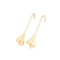 Latón color oro de 18 quilates, compatible con cuentas de medio agujero con ganchos de medio pasador para pendientes, joyería de alta calidad, accesorios para manualidades. - details 84