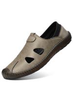 Zapatos de hombre 2025 nuevo verano hueco transpirable con agujeros, zapatos Oxford con suela antideslizante, zapatos de conducción transpirables, zapatos casuales de cuero para hombre - details 3