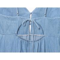 BUNO-verano 2025 nueva falda larga suelta adelgazante que cubre el vientre estilo de vacaciones temperamento francés hermoso vestido sin mangas. - details 11