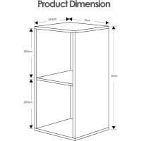 Estantería de Madera de 2 Niveles Estantería Escalonada de 3 Compartimentos - details 2
