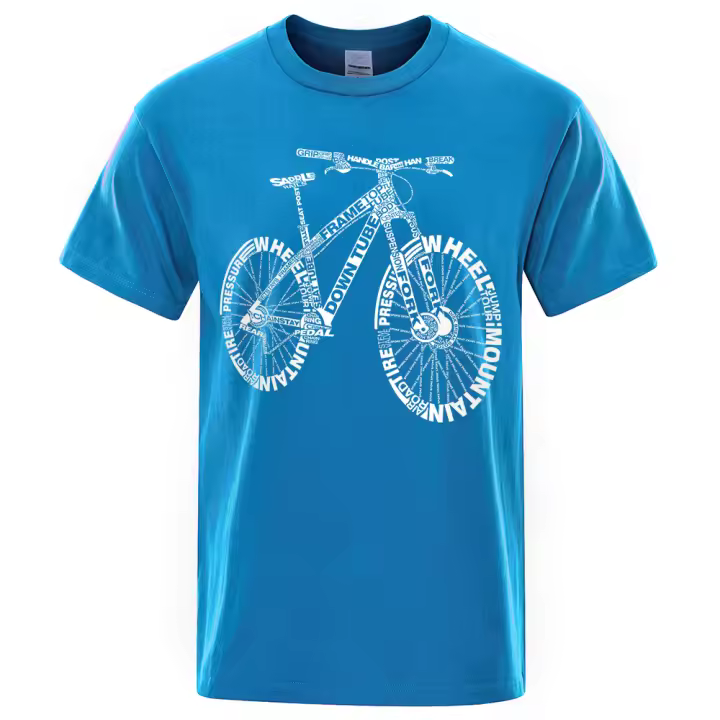 Camiseta de algodón de gran tamaño para hombre, ropa de alta calidad para ciclismo de montaña, camisa increíble para bicicleta, camisetas de moda, ropa de calle para hombre - 1
