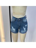 Pantalones cortos de mezclilla de verano para mujer, pantalones cortos ajustados con agujeros rasgados - details 8