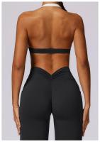 Sujetador Deportivo sin Costuras para Mujeres Encantador y Sexy Halter Bragas de Espalda Liberadas Lencería Sólida Top Femenino Belleza Espalda Inalámbrico Talla Única - details 4