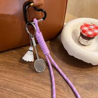 Llavero antipérdida para parejas de bádminton, colgante de cuerda trenzada para bolso, colgante de estilo deportivo, decoración de bolso, llavero con nudo, llave de coche - details 2