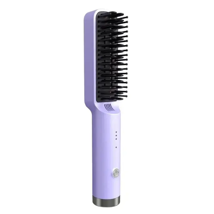 Alisador de pelo profesional, cepillo alisador, peine para el cabello, herramientas para alisar el cabello, rizador portátil para viaje en casa - 1