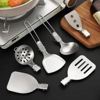 Utensilios de cocina plegables de acero inoxidable 304 Multifuncionales para acampar al aire libre - details 3