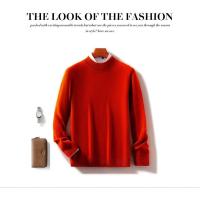 Otoño/Invierno nuevo jersey de lana suéter camisa de cachemira camisa de parte inferior de punto suelta de manga larga con cuello semialto para hombre - details 27