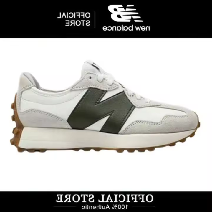 LETEN 100% auténtico NB 327 blanco gris MS327ASN para hombres y mujeres Retro Casual zapatos para correr pegatinas de pared - 1