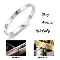 Pulseras de oro para mujer Amistad Amor Brazalete Pulseras Cubic Zirconia Pulsera de acero inoxidable Joyería San Valentín Cumpleaños Regalos de Navidad para mujeres Stuffers de medias - details 3