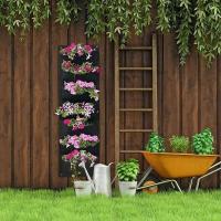 7 bolsas verticales, colgante de pared de tela de fieltro, ETA de jardín al aire libre, contenedor para plantar flores y verduras - details 9