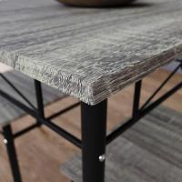 Juego de Mesa de Comedor y Silla, Juego de Muebles Modernos y contemporáneos para Cocina (Gris, 2 plazas) - details 3