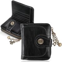 Cera de petróleo Corta de cuero Vintage para Mujeres, Carteras pequeñas, Monedero Lindo, Monedero del Bolso Femenino - details 3