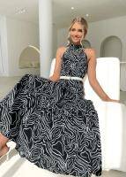 Katrina Maxi Dress - Black Swi