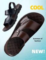 Sandalias de cuero suave de verano para hombre, sandalias antideslizantes informales con punta abierta para exteriores, sandalias deportivas cómodas para playa - details 4