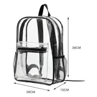 Mochila transparente de PVC para deportes al aire libre, mochila informal de viaje Visible, bolso de hombro impermeable de gran capacidad - details 3