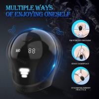 Embalaje privado Sexy HESEKS Vibrador Retraso Entrenador Glande Masajeador Estimulador Pantalla digital Masturbador masculino Copa Juguetes sexuales para adultos para hombres 18+ - details 1