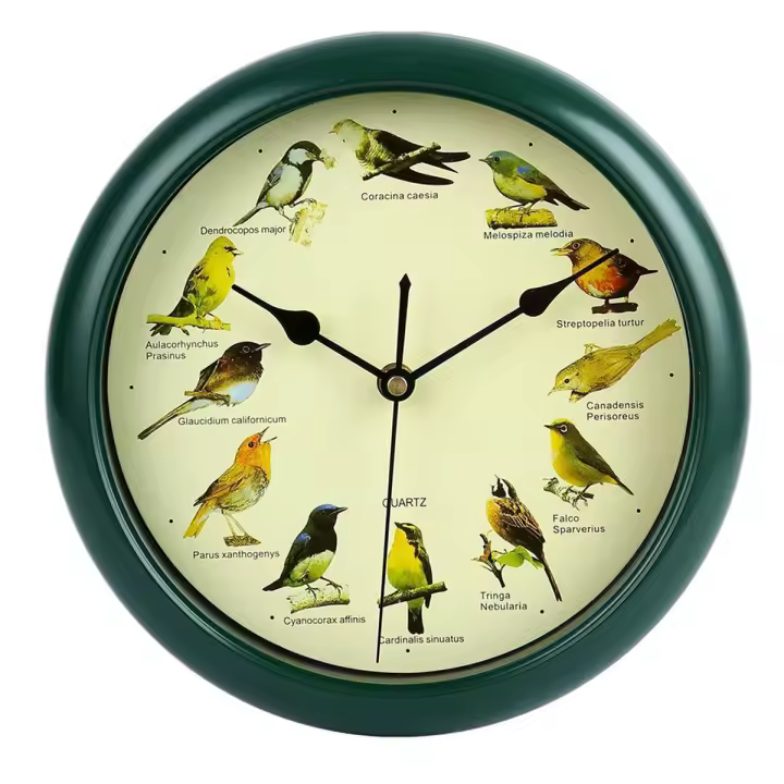 Reloj de pared musical con diseño de pájaro, decorativo con pilas, reloj con melodía, decoración de habitación adecuada para restaurante y hogar - 1