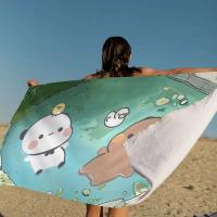 Bubu y Dudu linda playa de dibujos animados para niños baño personalizado piscina vacaciones Picnic toalla fiesta regalo - details 7