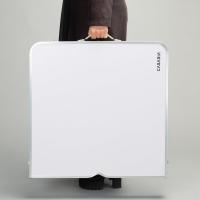 Casaria Aluminio Plegable XXL 4 taburetes Plegables función Maleta Camping Transporte fácil Gris/Blanco jardín - details 13