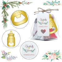 Abrebotellas de Metal Diferentes 10pcs con Etiqueta Kraft para Fiesta de Cumpleaños y Baby Shower - details 3