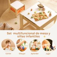 Asientos para Niños Mesa y 2 Sillas con Espacio de Almacenamiento para Juegos de Niños en Edad Preescolar Muebles - details 6