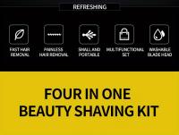 Afeitadoras eléctricas para hombres, afeitadora inalámbrica, recargable por USB, Barba, nariz, pelo, cejas, afeitado, Kits 4 en 1, limpieza Facial - details 1