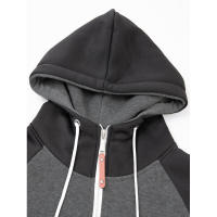 Sudadera deportiva para hombre, top con mangas de color en contraste, moda casual - details 25