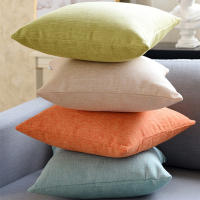 Funda de almohada de lino, cubierta cuadrada clásica de Color sólido, cojín para sofá cama coche, 1 unidad - details 1