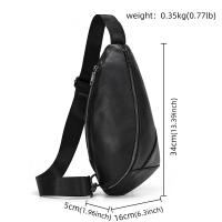 Bolso de pecho de cuero de vaca suave para hombres, paquete de pecho de cuero genuino, bandolera pequeña, bolso antirrobo, café - details 31