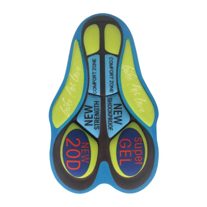 Almohadilla de Gel para ciclismo para hombre, a prueba de golpes, esponja con orificio transpirable, almohadilla para pantalones de ciclismo de silicona, cojín para asiento de bicicleta de alta densidad 12D 19D 20D - 1