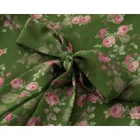 Estilo europeo y americano verano volantes hoja borde cuello en v chaleco vestido cintura correas finas floral vestido largo estilo de vacaciones - details 7