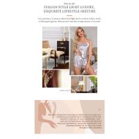 Pijamas de Seda Hielo Pantalones Cortos con Tirantes para Mujer Moda Nocturna Sencilla - details 3