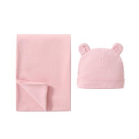 Traje de Pañales de Algodón 100% Manta Fular de Bebé de Doble Cara Juego de Gorro para Recién Nacido - details 4