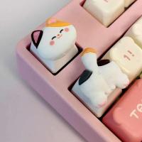 MiFuny lindo gato/Corgi Butt Keycaps oso/conejo 3D resina DIY personalizado dibujos animados llaveros para teclados nical regalo de juegos - details 0